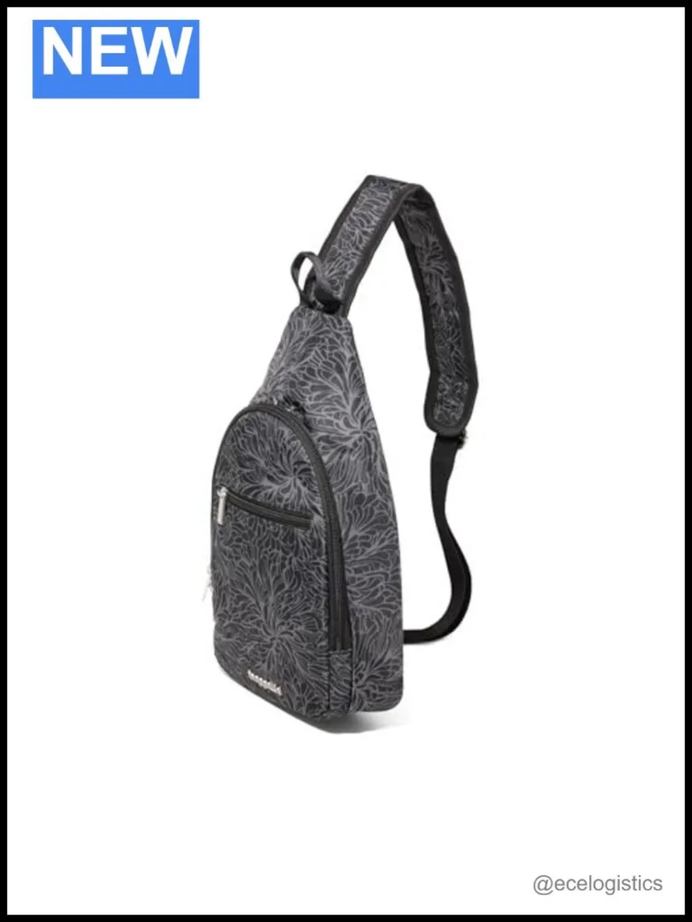 Lightweight Polyester Sling Crossbody Bag with Adjustable Padded Strap and RFID